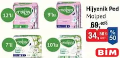 MOLPED HİJYENİK PED 12'Lİ/9'LU/7'Lİ/10'LU